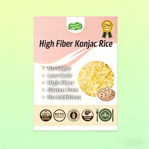 Riz de Konjac Shirataki Premium OEM, faible en glucides et en matières grasses, riche en fibres, 100g, <span class=keywords><strong>végétarien</strong></span>, Keto, Paléo, aliment instantané prêt à consommer en 15-20 minutes - Product Image 4