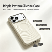 Coque magnétique en silicone effet diamant ondulé pour iPhone 18 Pro Max, avec cadre de protection d'objectif pour iPhone 12 Pro Max et iPhone 17 – Vente en gros