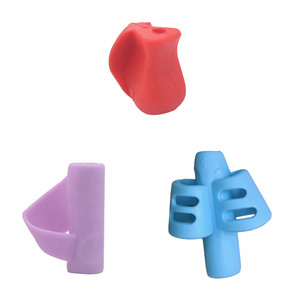 Juego de 6 soportes para lápices para niños, corrección de postura, agarre de silicona no tóxico para corregir las costumbres de escritura - Product Image 2