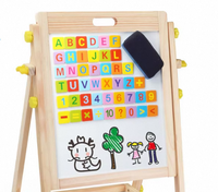 YF-X3009 OEM accepter magique pour enfants jouet en bois classique tout-petits pliant effaçable magnétique réglable en bois planche à dessin