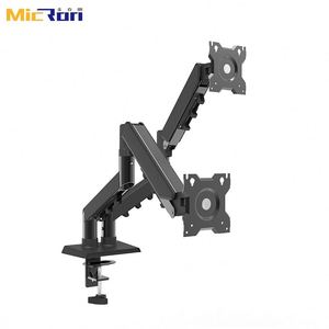 Versatile Adjustable Portable Dual Gas Spring Monitor Arm Gaming Dual Monitor <b>Stand</b> - Product Image 5