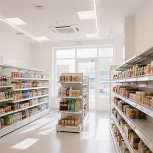 Giá trị gói Kim loại gỗ nhiệm vụ ánh sáng Cửa hàng tiện lợi hiển thị đứng có thể điều chỉnh Kệ hai mặt hộp Đèn không thấm nước - Product Image 5