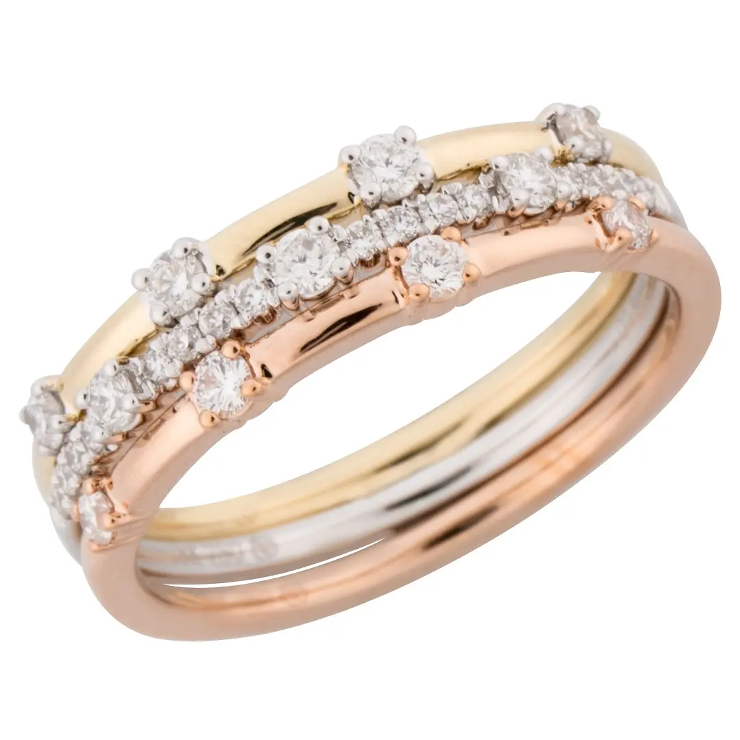 Nelson joyería riesgo cero precio al por mayor no MOQ OEM ODM bijoux 18K blanco amarillo rosa de diamantes de oro de boda diamante anillo anillos boda banda