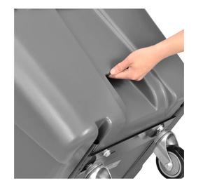 Carretilla <span class=keywords><strong>de</strong></span> Plástico <span class=keywords><strong>de</strong></span> Uso Pesado, Carro <span class=keywords><strong>de</strong></span> Transporte con Inclinación, Capacidad <span class=keywords><strong>de</strong></span> 850 lb, Diseño Gris <span class=keywords><strong>para</strong></span> Manejo <span class=keywords><strong>de</strong></span> Materiales Industriales - Product Image 4