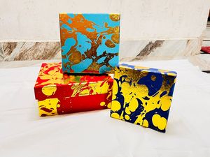 Blue Color <b>Paper</b> Jewelry Box Eco-Friendly Cardboard Rigid Foldable Kraft <b>Paper</b> Box with Mirror Luxury <b>Paper</b> Box for Gift <b>Packing</b> - Product Image 5