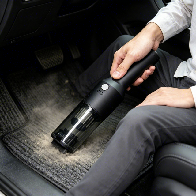 Fully Certified Dry Handheld HEPA Filter Vacuum Cleaner 4000Pa Cordless with Crevice Nozzle for Car Home Office