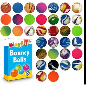 Balles de saut élastiques phosphorescentes de 1.5 pouces, balles en éponge pour enfants balles de terrain de jeu petites - Product Image 5