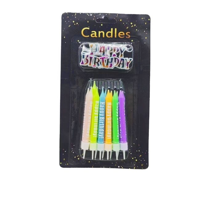 Wholesale Colorful Birthday Party Cotton Wick 12 Pcs Color Birthday Candles