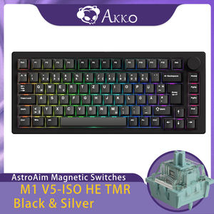 <span class=keywords><strong>Clavier</strong></span> mécanique personnalisé AKKO pour M1 V5 ISO HE TMR OEM 75% à démontage rapide en aluminium pour 2.4GHz RGB rétroéclairé - Product Image 1