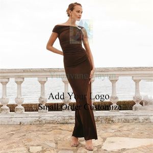 Abito da Festa di Alta Qualità in Raso Elasticizzato <span class=keywords><strong>con</strong></span> <span class=keywords><strong>Spacco</strong></span> Laterale, <span class=keywords><strong>Monospalla</strong></span> e Manica Lunga - Product Image 5
