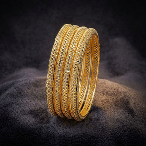 Lujo tradicional chapado en oro latón moda pulseras tinte oro relleno brazaletes chapado en oro formando brazalete joyería - Product Image 4