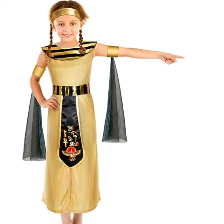 Disfraz del Antiguo Egipto para niños, vestido de princesa, fiesta de disfraces de Halloween, disfraz egipcio