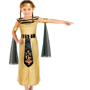 儿童古埃及服装公主裙万圣节角色扮演派对埃及服装