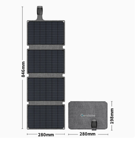 Panneau solaire monocristallin pliable 36W, 23% d'efficacité élevée, étanche IP68, double sortie USB-A Type-C, chargeur de système solaire - Product Image 2
