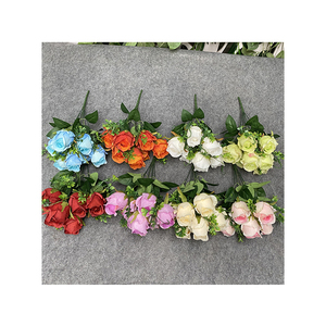 Fornitore della cina After Hand 7- Head Glue Fold Zixia <span class=keywords><strong>Fairy</strong></span> rose Artificial Flower - Product Image 1