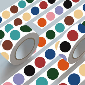 500 Hojas/Rollo de Pegatinas Adhesivas de Papel con Diseño Minimalista de Puntos de <span class=keywords><strong>Color</strong></span> Sólido para Teléfonos, Libros, Botellas de Agua, Regalos para Estudiantes y Decoración - Product Image 1
