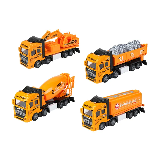 Die cast 1:38 construction vehicle pull back engineering car toys truck metal HC489480