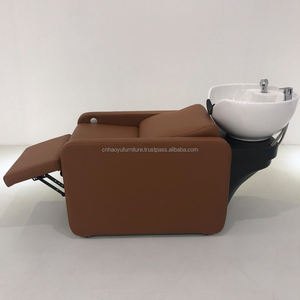 HaoYu Chaise de shampooing de salon moderne Lit Bol en céramique Lavage des cheveux Massage Poser Shampooing Chaise Lit avec évier de salon - Product Image 5