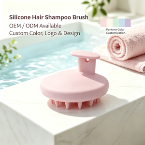 Cepillo Masajeador de Silicona Suave para Cuero Cabelludo, Impermeable, para Lavado de Cabello, Eliminación de Caspa y Crecimiento del Cabello, Uso en Casa o Salón - Product Image 1