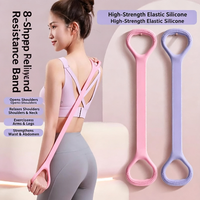Bande de résistance en forme de 8 pour femmes, pour l'ouverture des épaules, la musculation du dos et les exercices de yoga à domicile