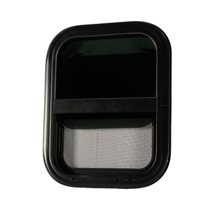 Ventanas de aluminio para caravanas, ventanas correderas verticales para <span class=keywords><strong>autocaravanas</strong></span>, ventanas negras para vehículos recreativos - Product Image 1