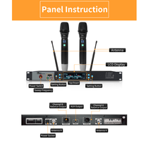 Microphones professionnels sans fil rechargeables micro portable uhf pour loa kéo karaoké
