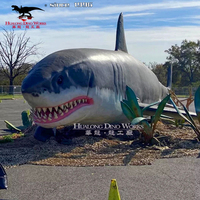 Sculpture de créature marine, modèle de requin animatronique pour parc d'attractions, équipement de parc aquatique