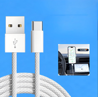 Câble de données USB-C tressé, fourni en gros par l'usine, adapté pour la charge de téléphones et les câbles de données de type C