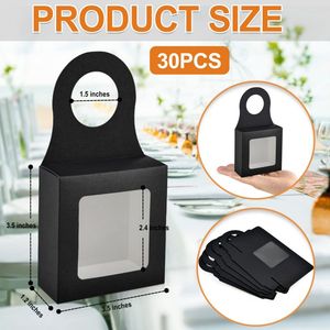 Custom cibo usa e getta riciclabile imballaggio caramelle regalo regalo scatole appese di vino con finestra - Product Image 2