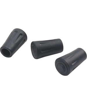 Embouts de protection pour bâtons de randonnée en plastique noir, embouts ronds pour bâtons de marche, accessoires de trekking - Product Image 2