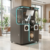 Mesin Penjual Kopi Otomatis LE AI Intelligent Robot Barista, Pembuat Espresso Pintar dengan Layar Sentuh 7-inci dan Fungsi Pembersihan Otomatis