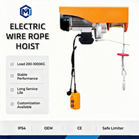 Treuil électrique anticorrosion de qualité industrielle CE, résistant à l'usure, 220 V, 200 kg-1500 kg, pour chantier de construction