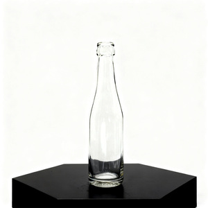 Großhandel Maßgefertigte Zylindrische Runde Lagerware Klare Glas 250ml Kork-Bierflaschen für Saft, Milch, Wein & Spirituosen - Product Image 1