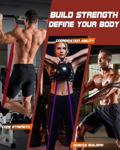 कस्टम प्रिंटिंग फिटनेस कसरत उपकरण जिम योग व्यायाम फिटनेस प्रतिरोध बैंड के लिए लोचदार रबर बैंड - Product Image 2