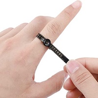 Mesure de bague avec loupe, ruban à mesurer pour bague, règle de mesure de taille de bague en plastique, filtre de taille de bague