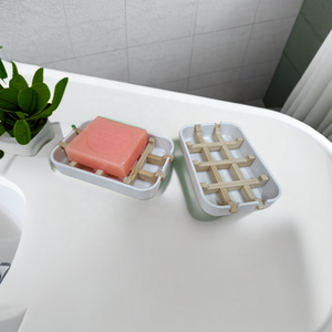 <span class=keywords><strong>Portasapone</strong></span> <span class=keywords><strong>in</strong></span> Bambù Senza Plastica, Supporto Nero per Sapone, Shampoo e Lozione con Vassoio di Drenaggio <span class=keywords><strong>in</strong></span> Bambù - Product Image 5