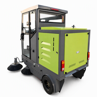 Balayeuse routière électrique XY-C20 avec 4 brosses latérales pour pierres, briques, feuilles, poussière, corps anti-rouille avec revêtement époxy, 16000 m²/h, 6-8h d'autonomie