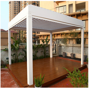 <span class=keywords><strong>Pergola</strong></span> de toit en aluminium bioctique, nouvelle <span class=keywords><strong>usine</strong></span> de style moderne, avec rideau latéral, - Product Image 3
