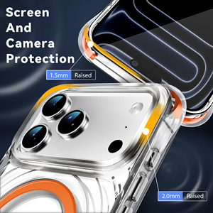 <span class=keywords><strong>Funda</strong></span> Magnética Transparente <span class=keywords><strong>para</strong></span> iPhone 18 17 16 Pro Max 15 Plus, Carcasa <span class=keywords><strong>Protectora</strong></span> Anticaídas y Antigolpes, Venta al Por Mayor - Product Image 5