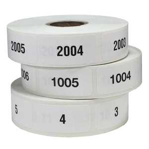 Nummerierte Etiketten Selbstklebende Aufkleberrollen Seriennummer-Etiketten Fortlaufende Nummern-Aufkleber Papieretikettenbögen - Product Image 3