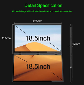 Moniteur portable 18,5 pouces FHD 1080P essentiel pour le <span class=keywords><strong>télétravail</strong></span>, <span class=keywords><strong>écran</strong></span> double pliable, améliore l'efficacité des réunions vidéo - Product Image 6