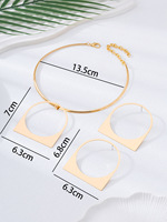 Collier bib martelé en or OEM/ODM, collier ras du cou en métal, collier statement géométrique rond et épais, colliers africains en or