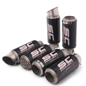 Nouveau silencieux d'échappement universel en acier inoxydable SC de 60 mm 63 mm pour moto, à enfiler, pour Ninja400 GSX750 Z650 - Product Image 1