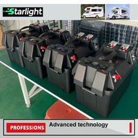 Boîtier de stockage de batterie 12V 24V avec sortie USB, concentrateur d'alimentation portable pour moteur de pêche à la traîne, bateau, yacht