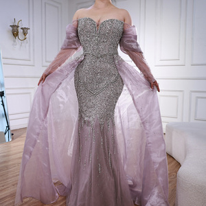 Serena Hill LA72879 abiti da sera a sirena con perline Nude con spalline overgonna abiti da festa formali 2025 da donna - Product Image 6