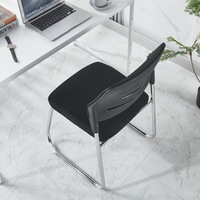 Chaise d'invité empilable en tissu moderne pour bureau, restaurant, maison, atelier