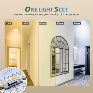 Faretto da Soffitto <span class=keywords><strong>LED</strong></span> Dimmerabile ETL Energy Star Senza Sfarfallio <span class=keywords><strong>con</strong></span> Scatola di Giunzione, Pannello <span class=keywords><strong>LED</strong></span> Sottile da Incasso - Product Image 2