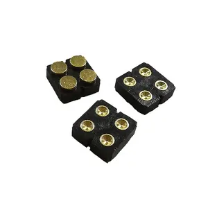 2 4 pin conector de Bronze altura total mm Pin Tipo Chapeamento de Ouro Masculino Êmbolo pogo pinos fêmea