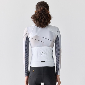 Chemises en jersey de cyclisme en polaire thermique à manches longues pour femmes, Hauts de vélo personnalisés par temps froid d'<span class=keywords><strong>hiver</strong></span> Fabricant de vêtements de cyclisme - Product Image 4