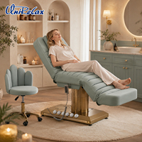 Table de massage électrique moderne pliable à 4 moteurs, durable, en cuir PU, réglable en hauteur (dossier et pieds), pour salon de beauté et spa